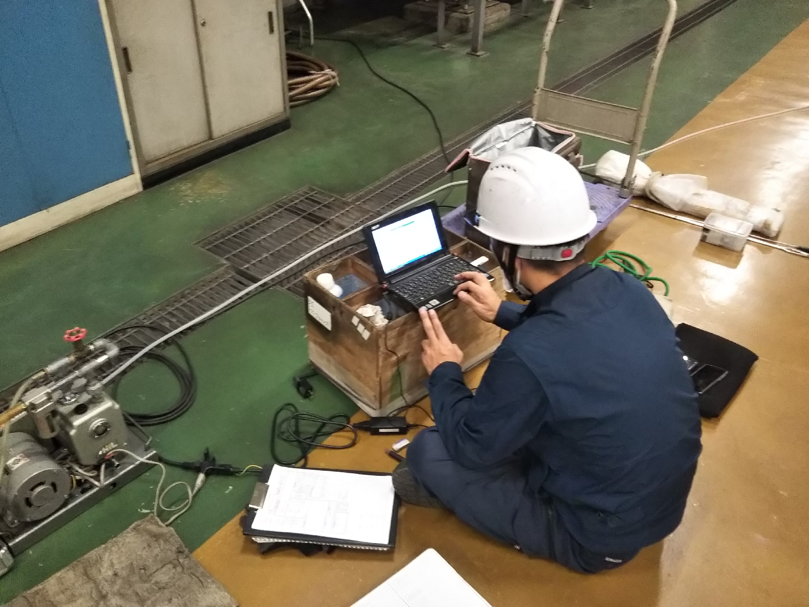 ばい煙測定の様子